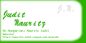 judit mauritz business card